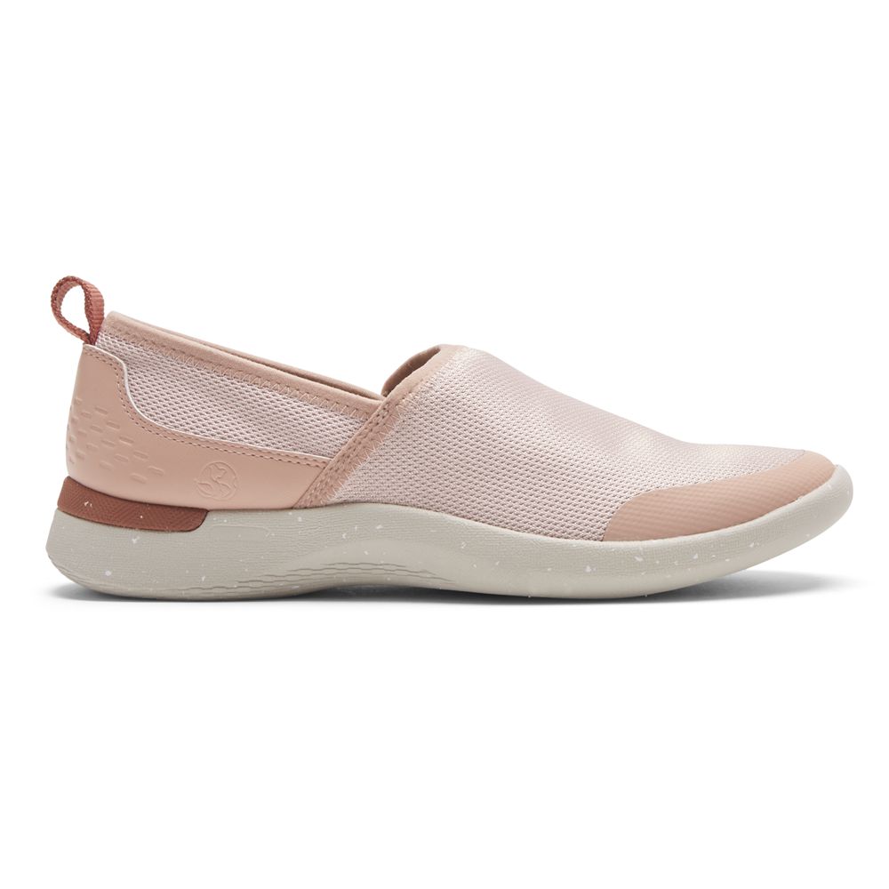 Rockport Truflex Fly Washable Knit Slip-On - Womens Flats - Pink - NZ (CZG-397085)